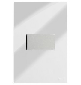 Conjunto Interruptor Paralelo Horizontal 4x2 - RECTA Espelhada Gloss (Módulo Prata)